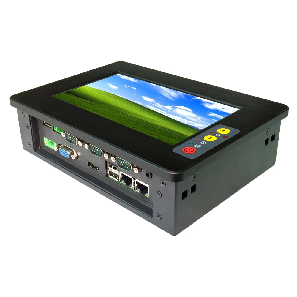 

7 inch Touch screen Industrial Panel PC Computer 2*LAN 3*USB 4*COM 64GB SSD with RS485 for printer