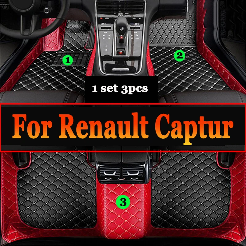 

Custom Car floor mats for Renault Captur 2014 2015 2016 2017 auto foot Pads automobile carpet cover