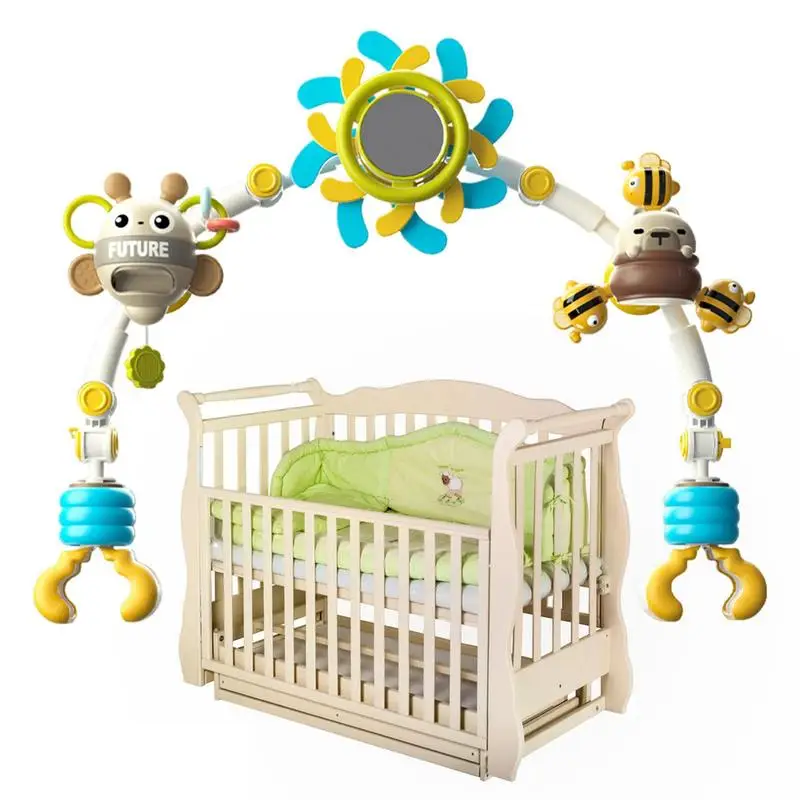 

Stroller Toy Bar Activity Arch Rattle Pacifier Toy Various Colors To Stimulate Baby's Vision And Improve Cognition For Child