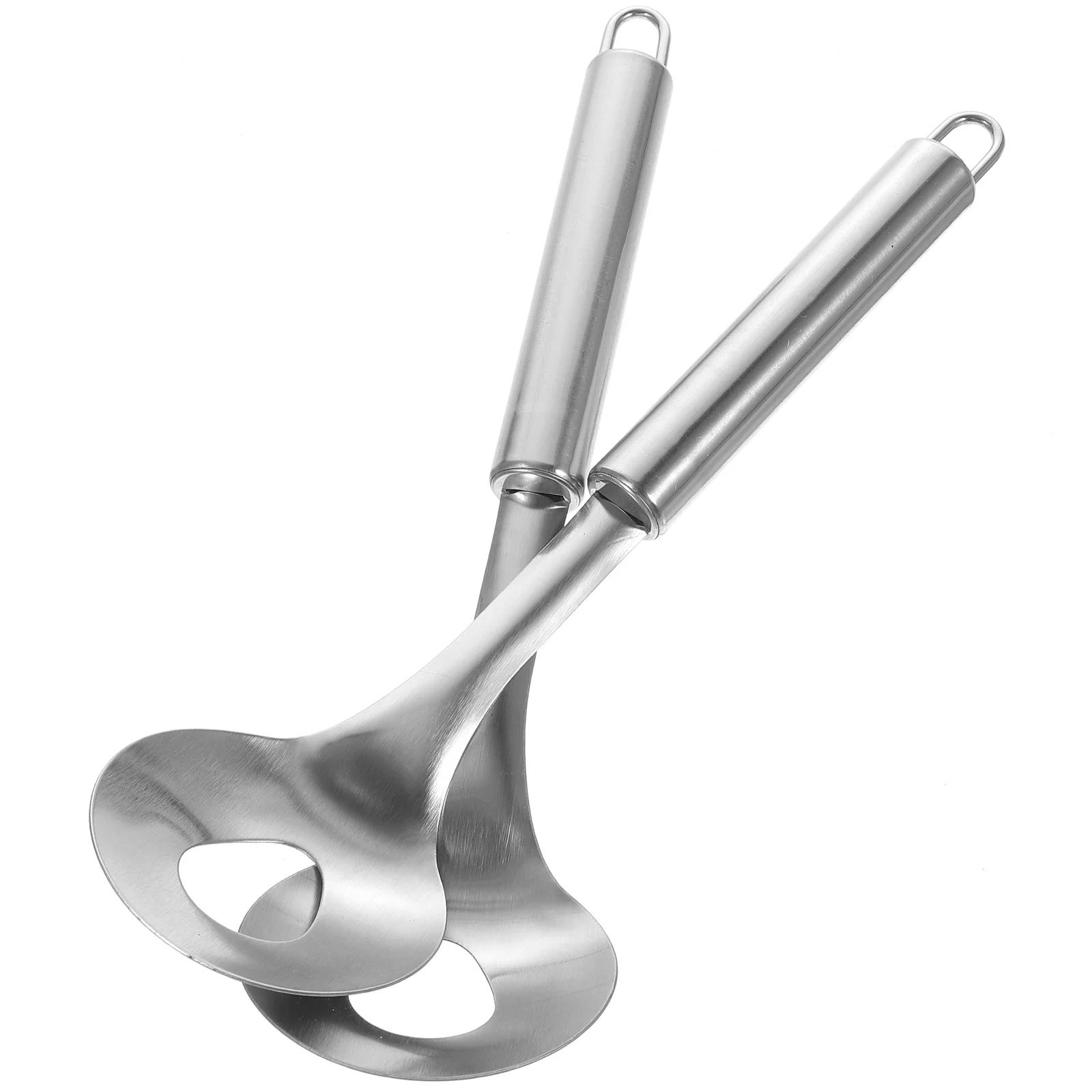 2Pcs Stainless Steel Meatball Spoon Long Handle Squeeze Maker Kitchen Tool Dessert Spoons Sugar Spoons Dining Bar Gadgets