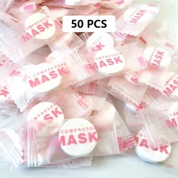 Pack of 50/100 Portable Compressed Non - Woven Facial Masks (50 pcs)