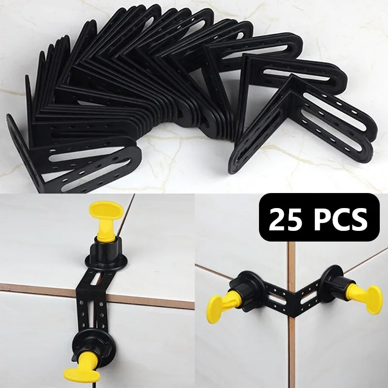 Tile Leveling System Clips Male Angle Locater Floor Wall Tile Leveler Adjuster Spacers 25 Pcs