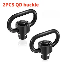 Heavy Duty 1.25” Quick Detach Sling Swivel with 360° Rotation and Push Button Release (2PCS QD buckle)