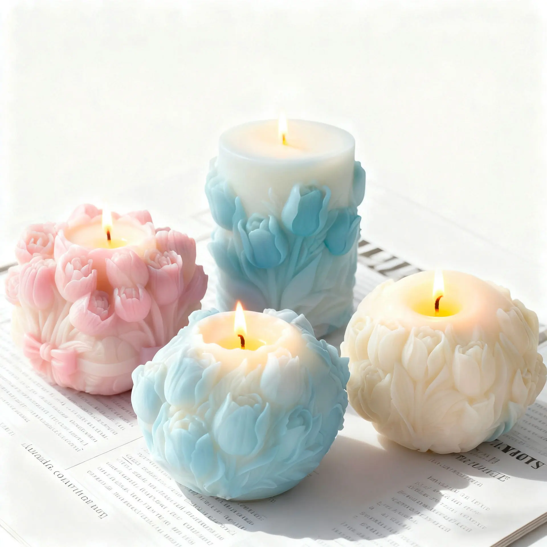 Tulip Relief Candle Mold 6
