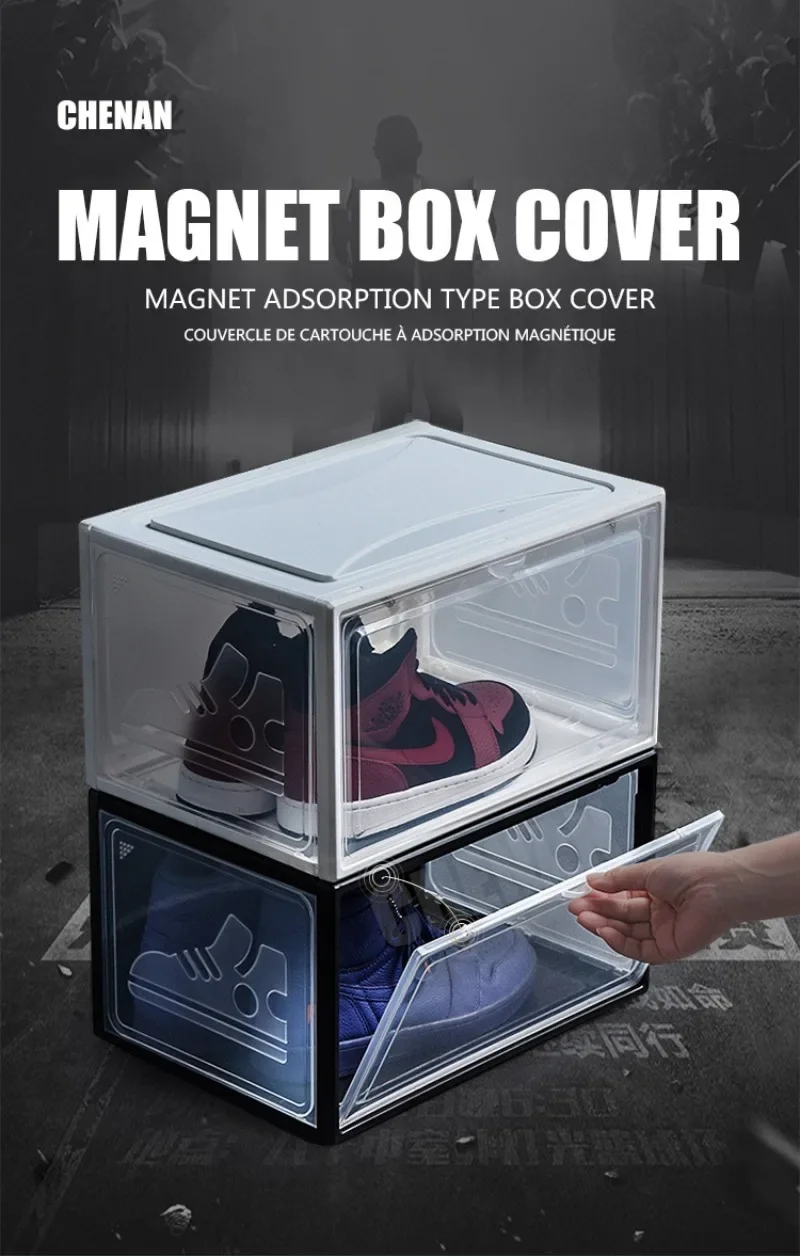 Description Picture 6 of itemSneaker Box Transparent Plastic Shoes Case Stackable Cabinet Storage Box Thickened High-top Dustproof Drawer Shoes Organizers