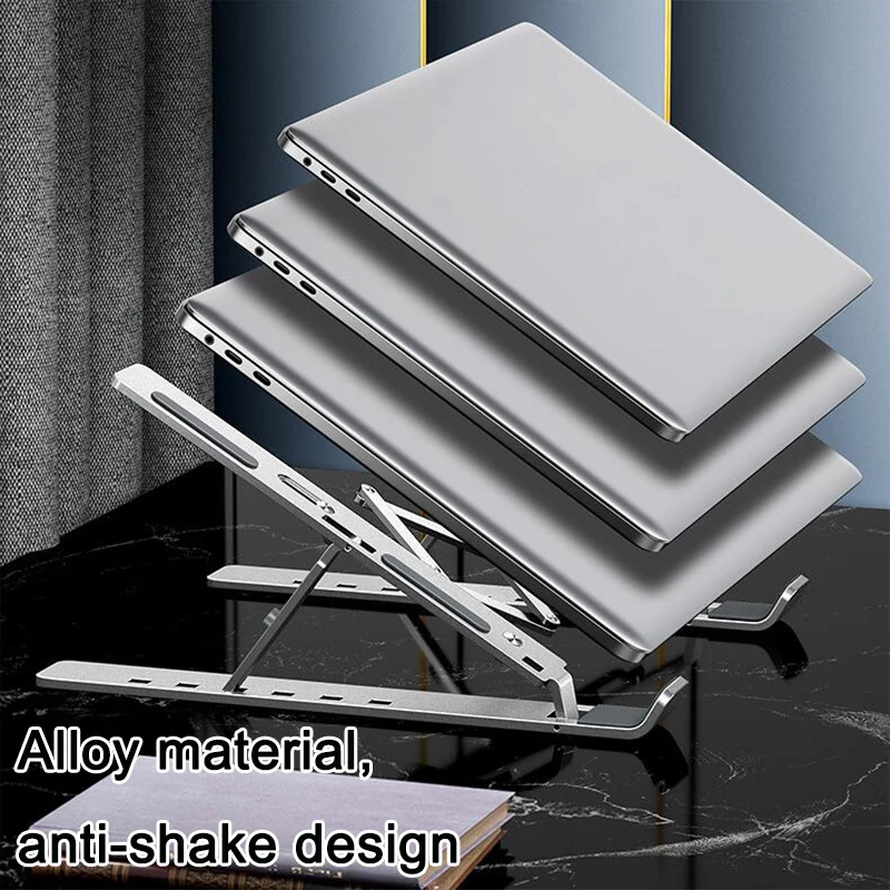

Портативная подставка для ноутбука, складной держатель из сплава для ноутбука Macbook Pro, регулируемый кронштейн, аксессуары для компьютера