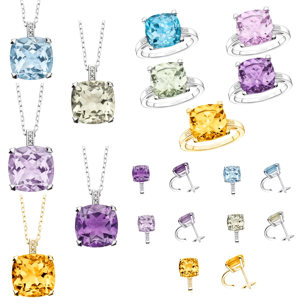 

Роскошные французские ювелирные изделия Mauboussin из стерлингового серебра 925 пробы, ожерелье, женские серьги, кольцо с топазом, бесплатная доставка