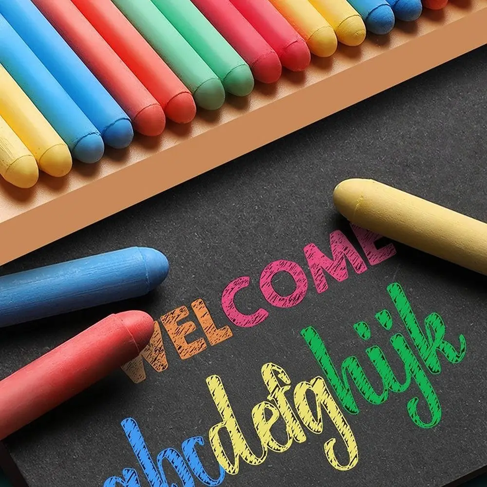컬러 수용성 분필 지울 수있는 더러운 손 없음 고체 물 분필 칠판 낙서 그림 먼지없는 분필