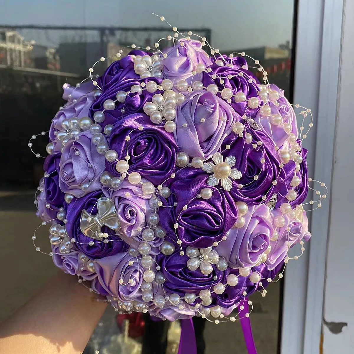 High Quality Many Style 22cm Handmade Bouquet For Bride And Bridesmaid Romantic Wedding Party Decoration Bridal Holding Flowers