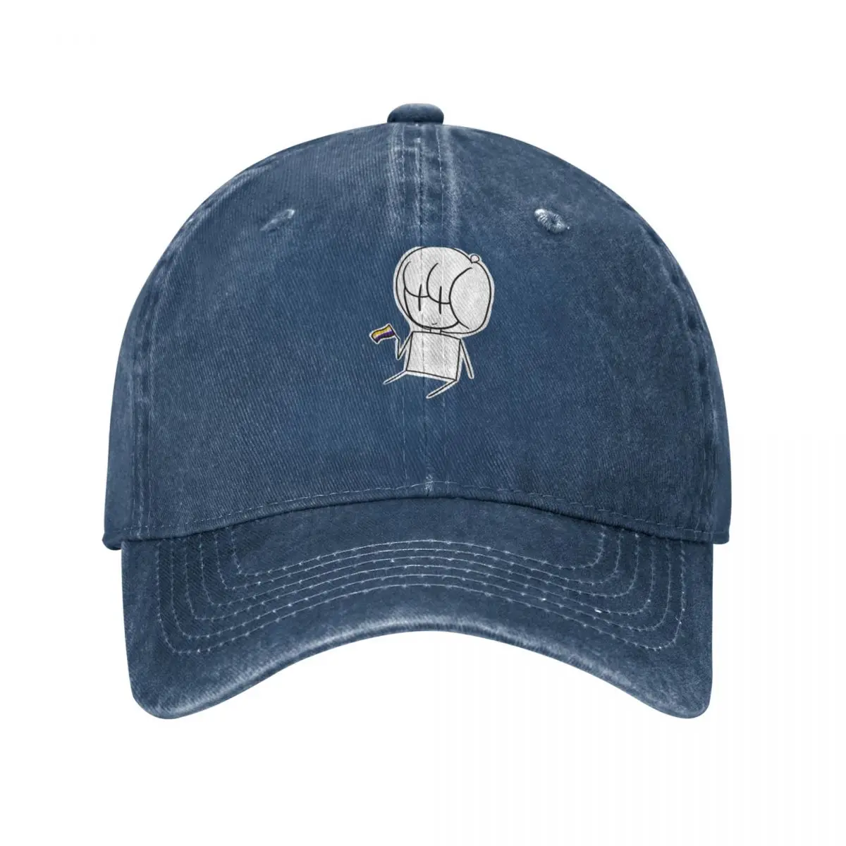 

Nonbinary Pride Flag Baseball Cap Bobble Hat Hat Luxury Brand Mountaineering Men Hats Women'S