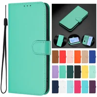 Realme 8 Case on For OPPO Realme 8 Wallet Cover sFor Realme8 Pro 8Pro RMX3085 RMX3081 Candy Solid Color Leather Phone Case Funda 1
