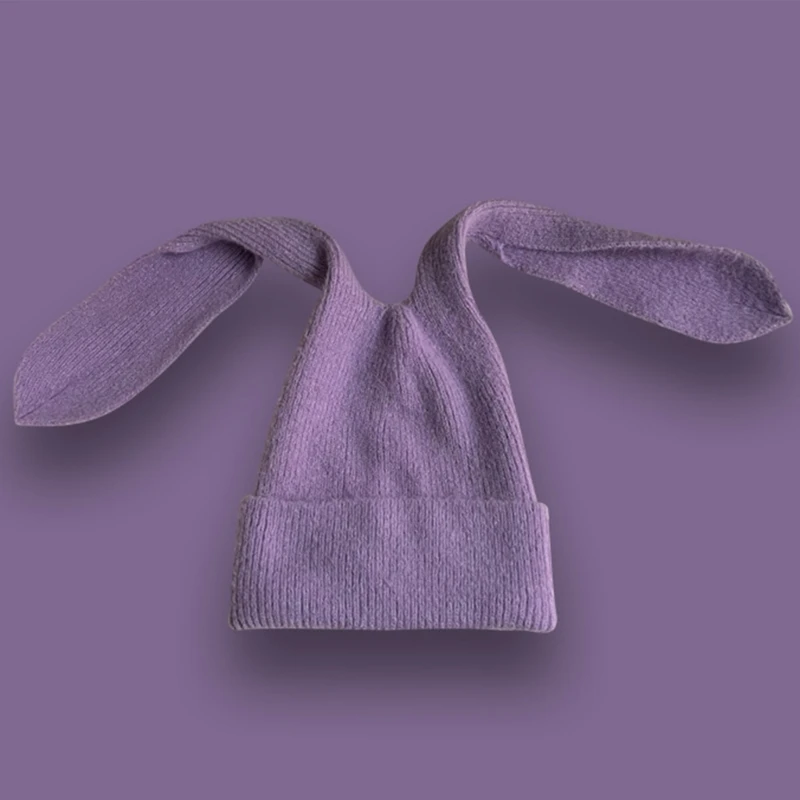 

Knit Hat for Female Winter Beanie InsStyle New Year Party Headgear Skull Hat Female Photoshooting Props