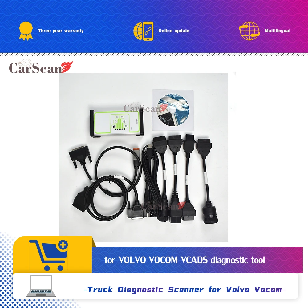 

Truck Diagnostic Scanner for Volvo 88890300 Vocom Interface Tech Tool tractor Agriculture and Construction diagnostic tool
