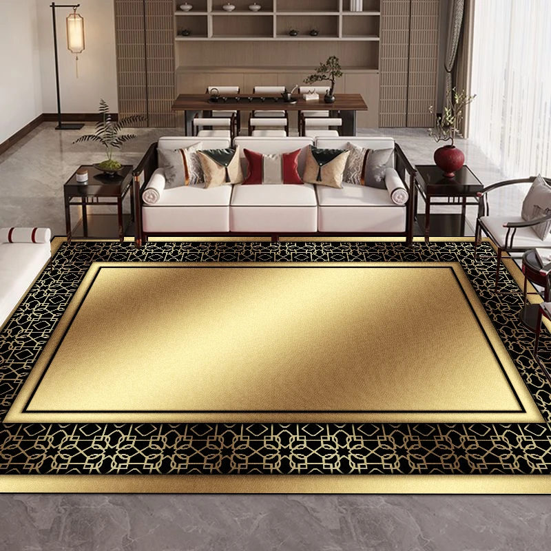 Modern Decoration Luxury Golden Carpet Living Room Home Sofa Large Area Rugs Washable Bedroom Cloakroom Soft Floor Mat Anti-slip 4