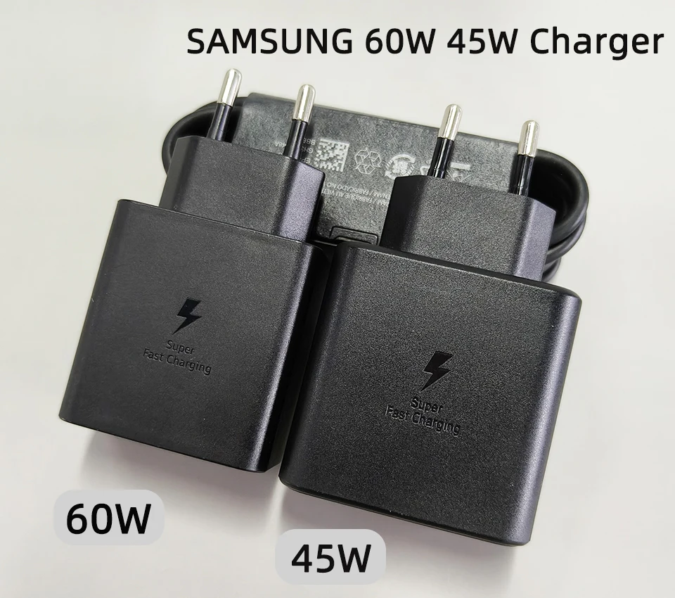 Fast Charge Type C Adapter with 45W/60W Power Delivery & EU Cable