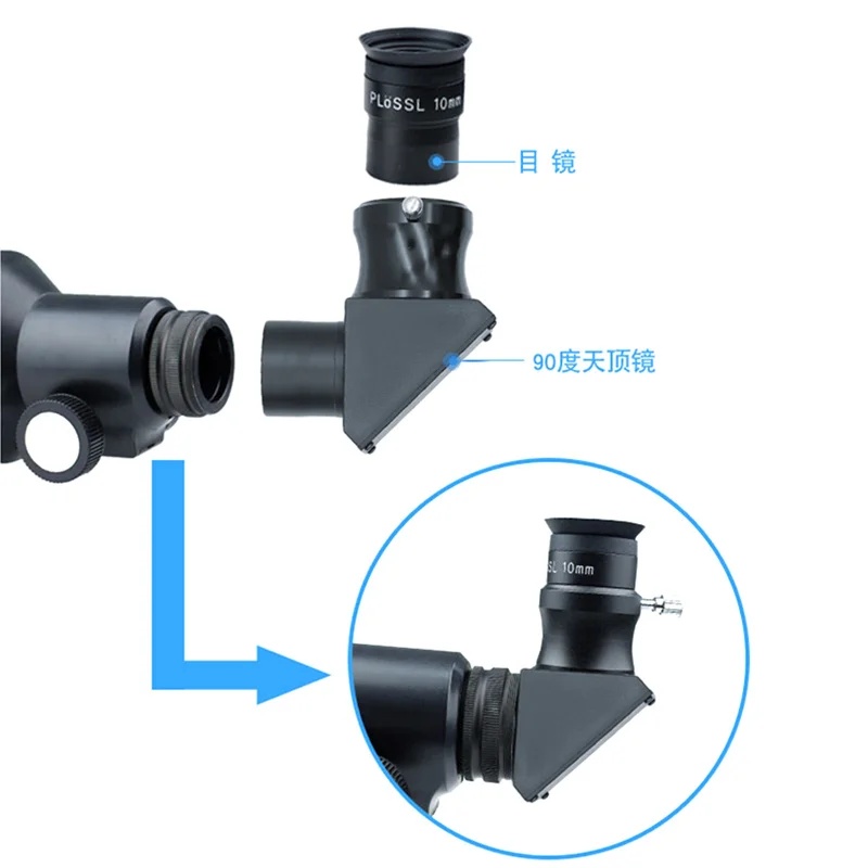 1.25 inch 90 degree Zenith Mirror Astronomical Telescope 31.7mm Telescope Accessories TA3002 3