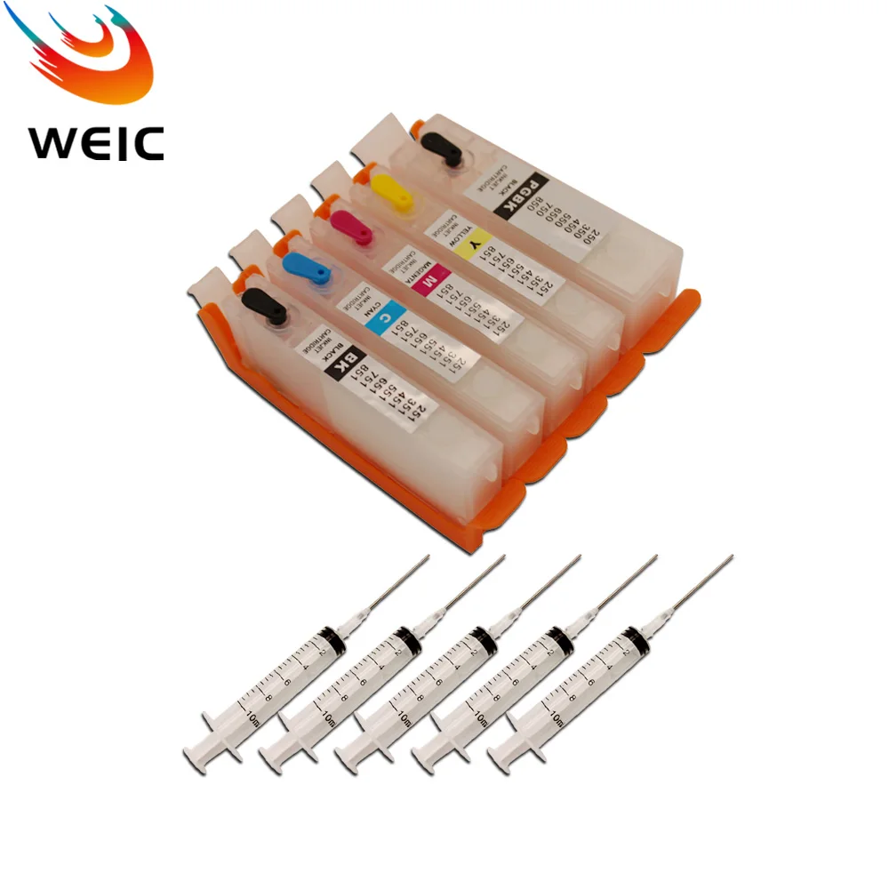 5PCPGI250CLI251RefillInkCartridgeforCanonMG5420MG6320iP7220