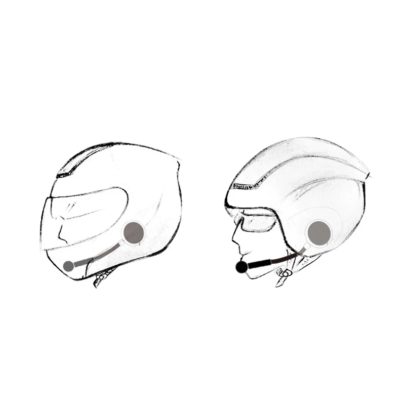 Walkie Talkie Hands-free Helmet Bluetooth Headset Wireless BT Headphones Earpiece For Icom VERTEX Motorcycle Locomotive Earphone