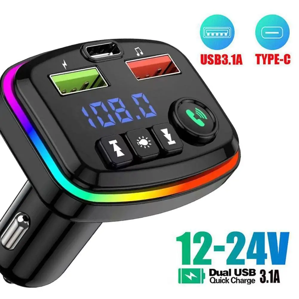 

FM-трансмиттер автомобильный с двумя USB-портами, 5,0 А