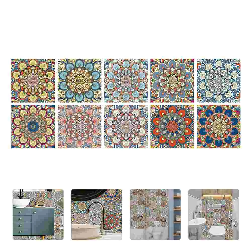 

Vicasky Tile Stickers Mosaic Wall Tile Stickers Peel Stick Floor Removable Art Diy Murals Self Adhesive Decals Home Decorative