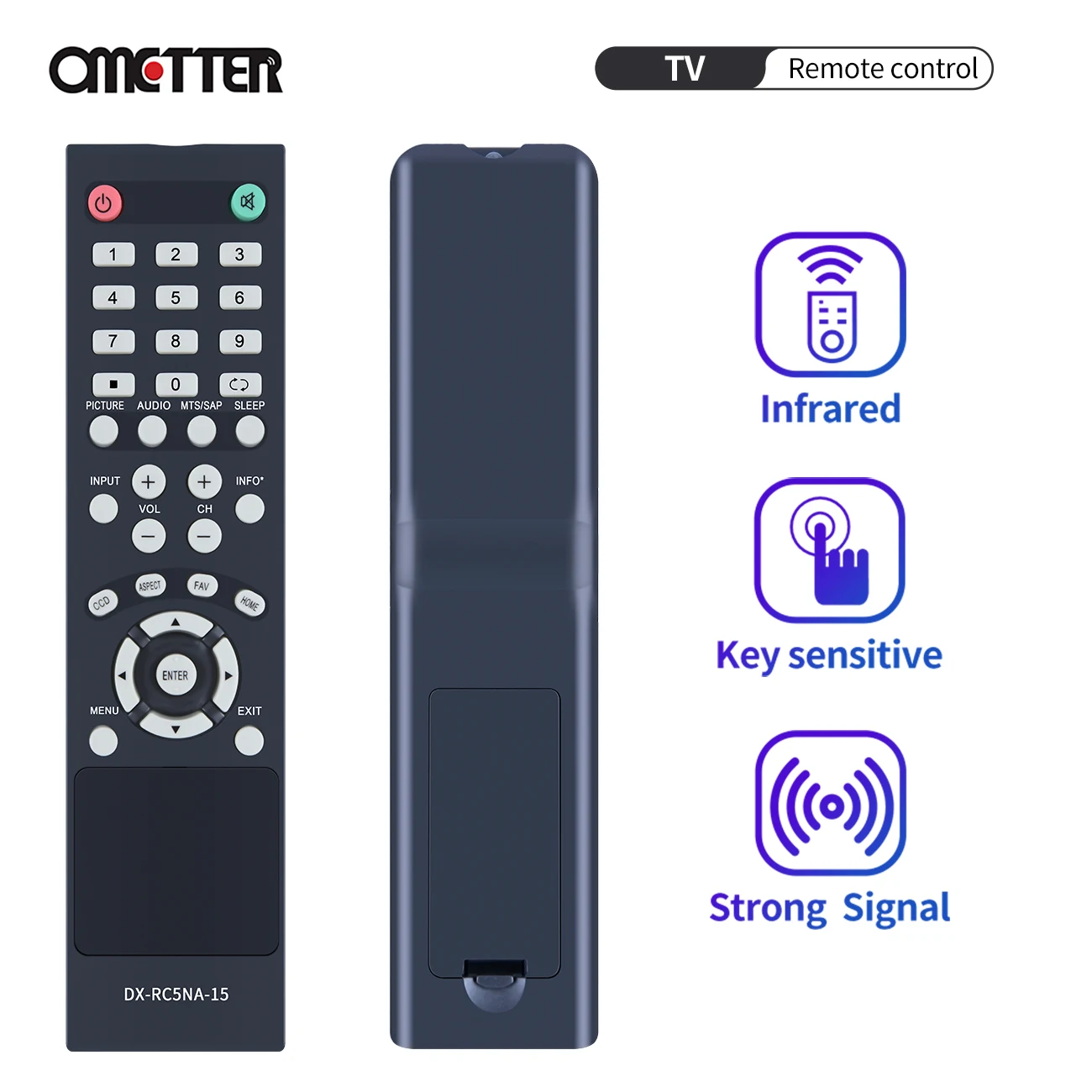 

DX-RC5NA-15 Fit for Dynex TV Remote DX-19E310NA15 DX-24E310NA15 DX-32D310NA15 DX-40D510NA15 DX-48D510NA15 DX-50D510NA15