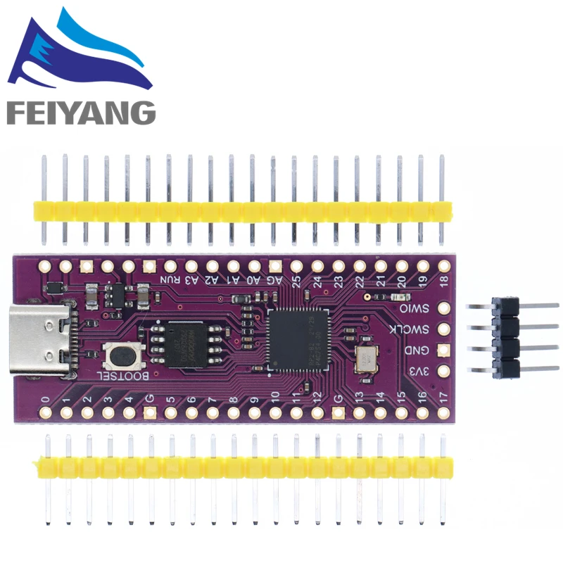 1PCS Official Raspberry Pi Pico Board RP2040 Dual-Core 264KB ARM Low-Power Microcomputers High-Performance Cortex-M0+ Processor