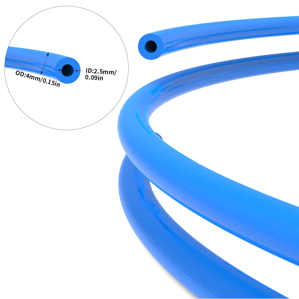 PTFE 튜브 ID 2.5mm 테플론 튜브 파이프, V5 V6 J-헤드 핫엔드 보우덴 압출기 1.75mm 필라멘트 3D 프린터 액세서리, 1 계량기