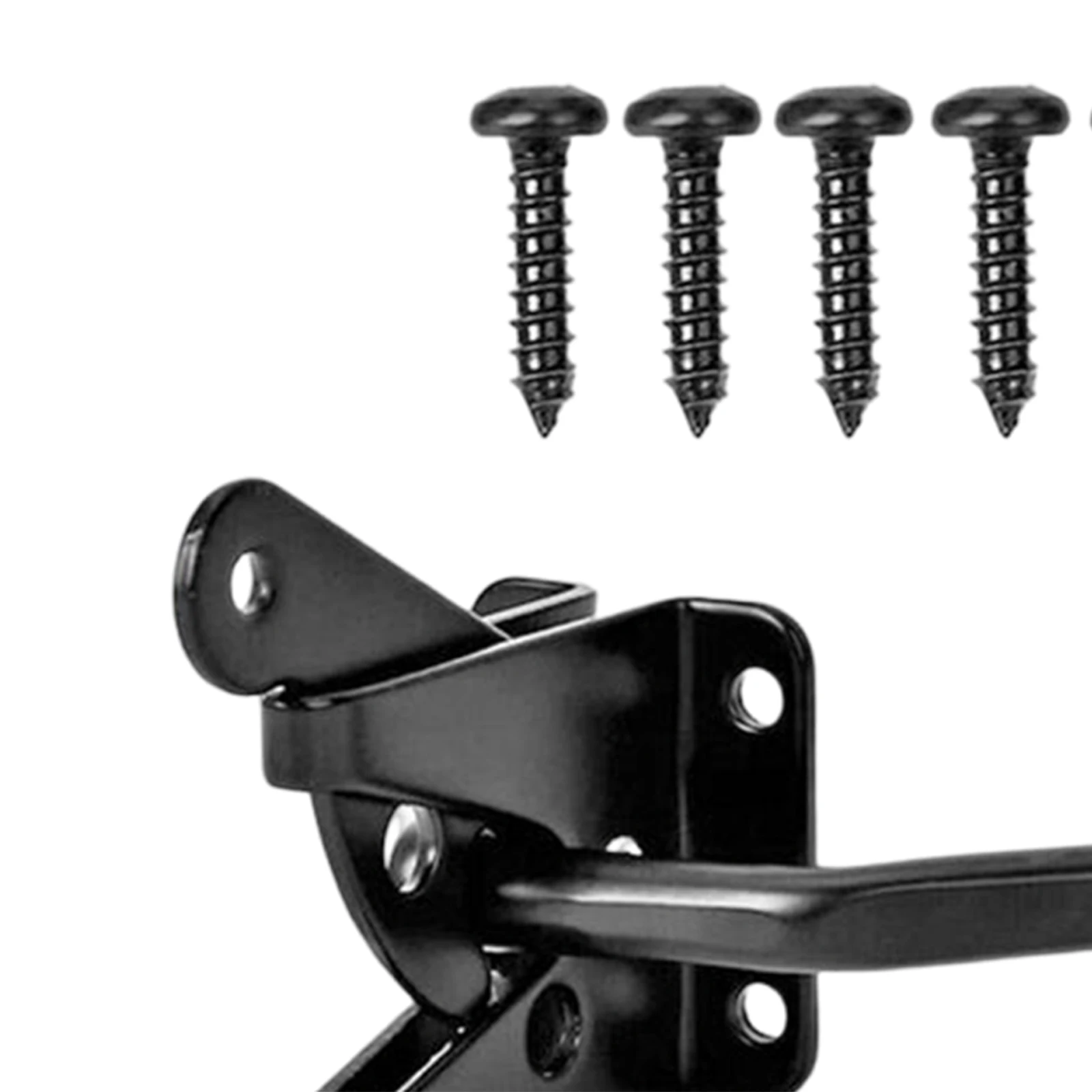 Door Latch Heavy Duty Fence Gate Latch Self Locking Spring Loaded Post Mount Hardware For Wooden Fence Courtyard Outdoor Barn Doors Shed