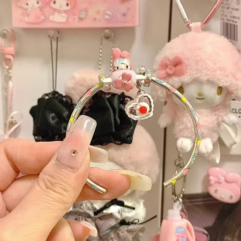 

Anime Sanrio My Melody Pilot Beaded Loose Bead Bracelet Pink All-match Jewelry Charms Kawaii Cute Accessory Christmas Girls Gift