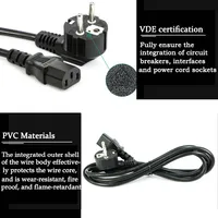 1.5M 3M 5M 10M สายไฟ AC EU 3-PRONG Plug Connector ทองแดงลวด PC แล็ปท็อปสายชาร์จสําหรับหม้อหุงข้าวคอมพิวเตอร์โฮสต์ 2