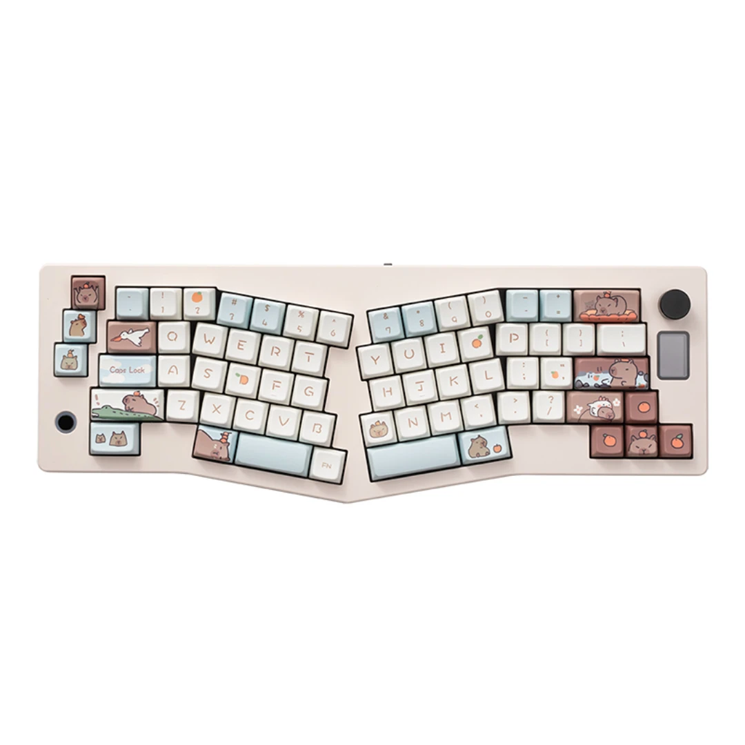 Echome-cartoon Capybara Keycap Pbt Sublimação de Corante Conjunto Completo Boné Animal Teclado Mda Perfil Keycap para Teclado Mecânico - Imagem 2