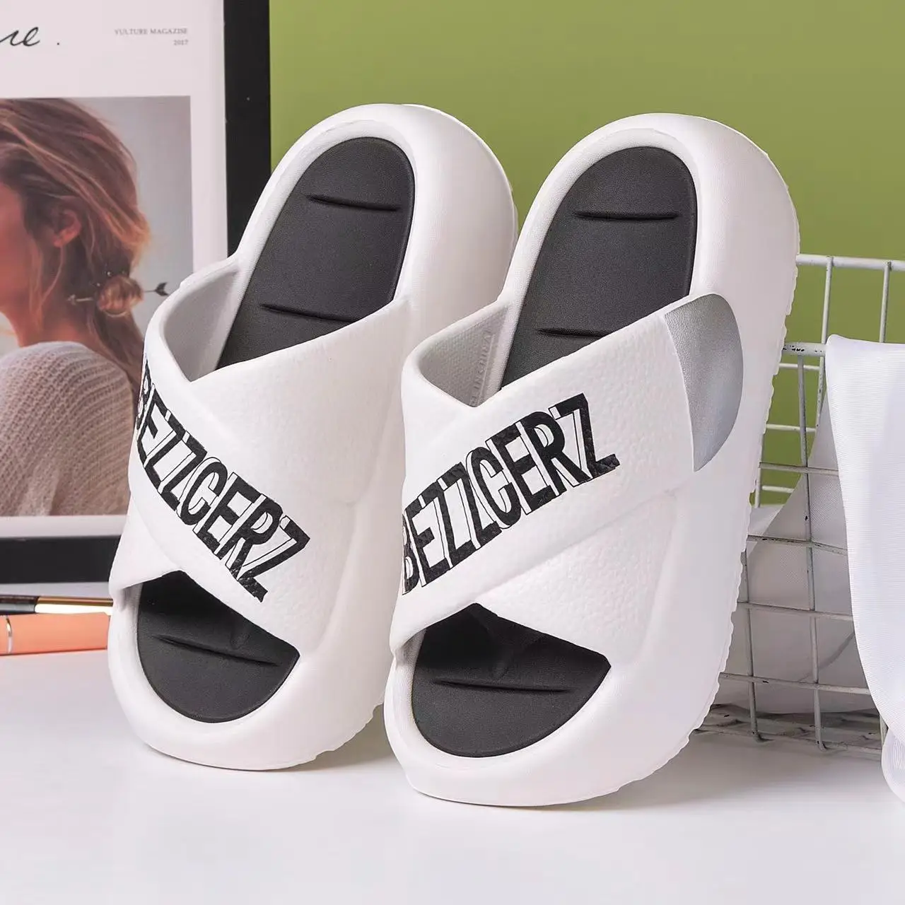 Women Sandals Spring/summer High-heeled EVA Super Thick-soled Slippers