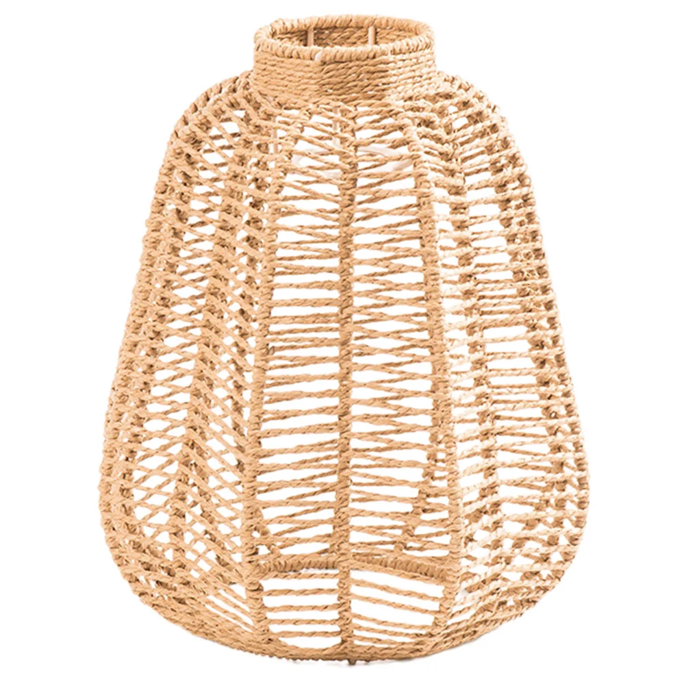 

Rattan Chandelier Lampshade Hanging Light Covers Decorative Vintage Shades Ceiling Iron Large