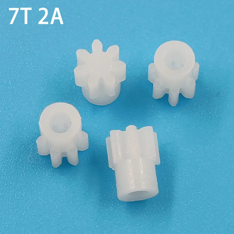 072A 0.5M Pinion Gears 7 Tooth Modulus 0.5 Plastic Gear 2mm Motor Shaft Fitting Parts Accessories 10pcs/lot motor gear transmission gear electric bike gear cassette deck tape gear electric chain saw gear