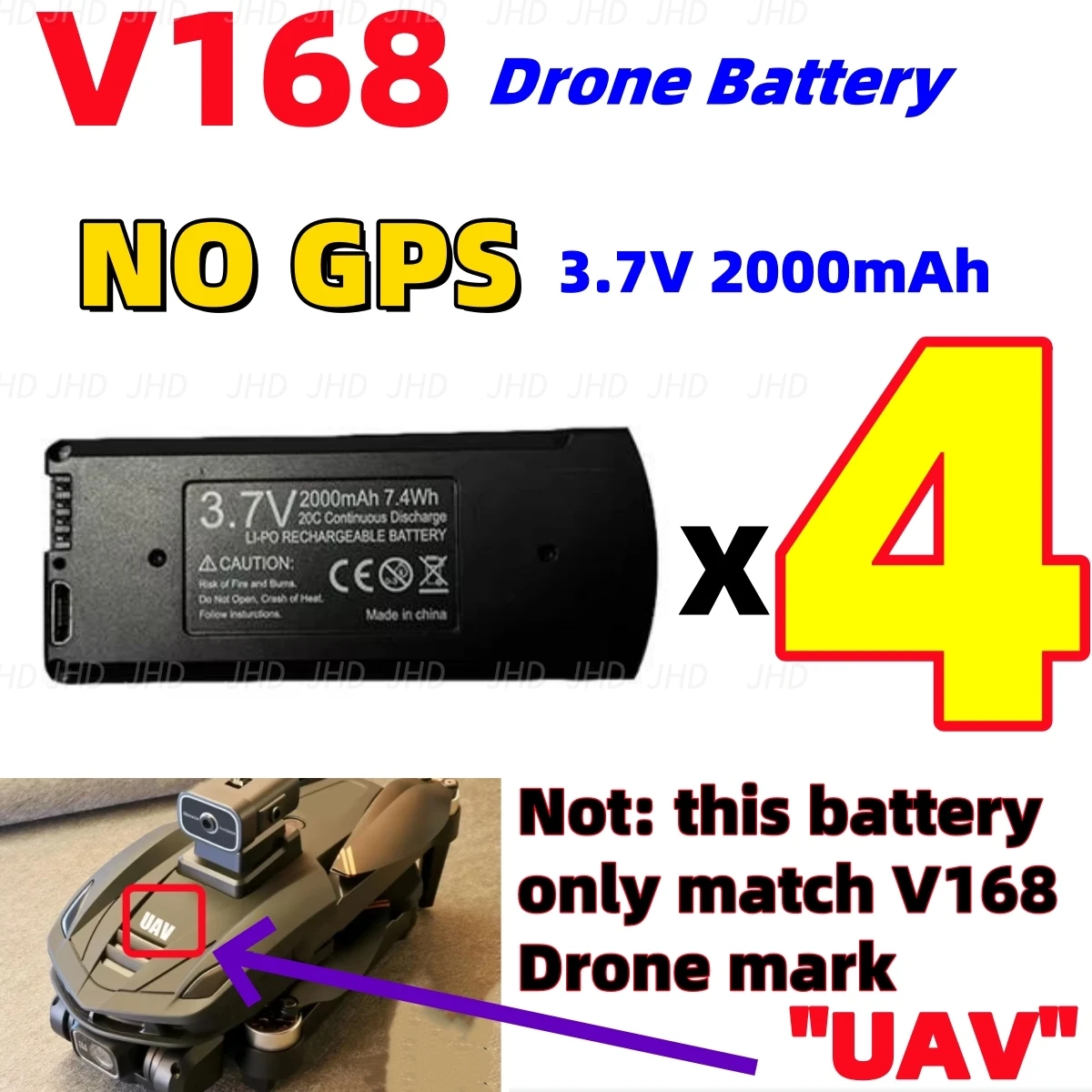 V168 3.7V 2000mAh 4B
