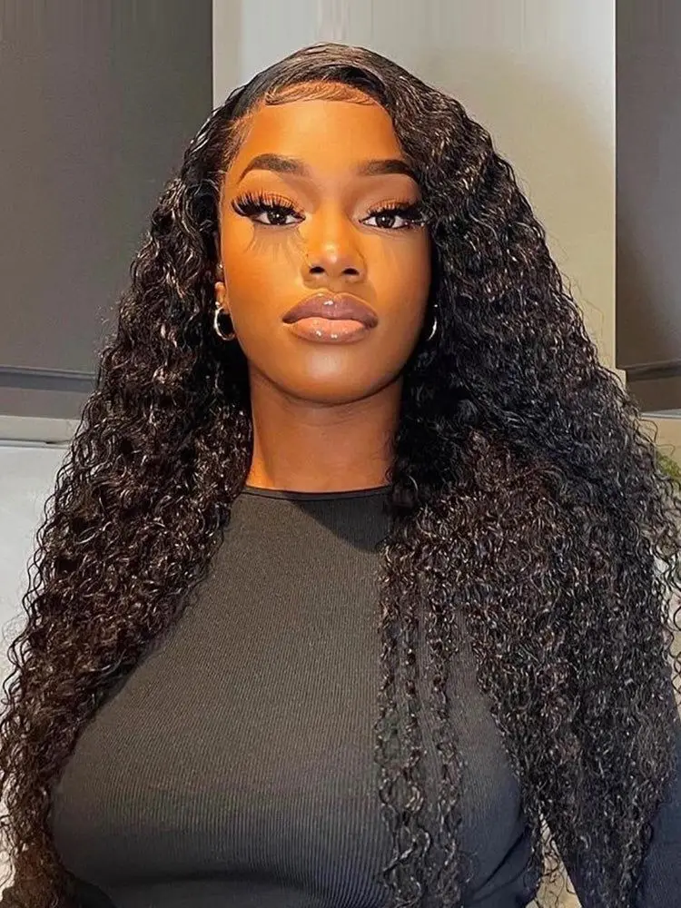 13x4 Lace Frontal Closure Pre Plucked Swiss Kinky Curly Lace Closure 4x4 Closures Only Natural Color Remy Hair 10-18inch