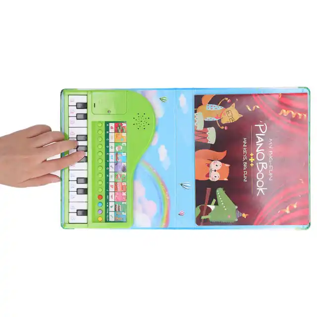 Livro de piano educacional para crianças, brinquedo musical para 3 anos,  brinquedos do bebê, teclados de piano com livro 10, presente de tom -  AliExpress