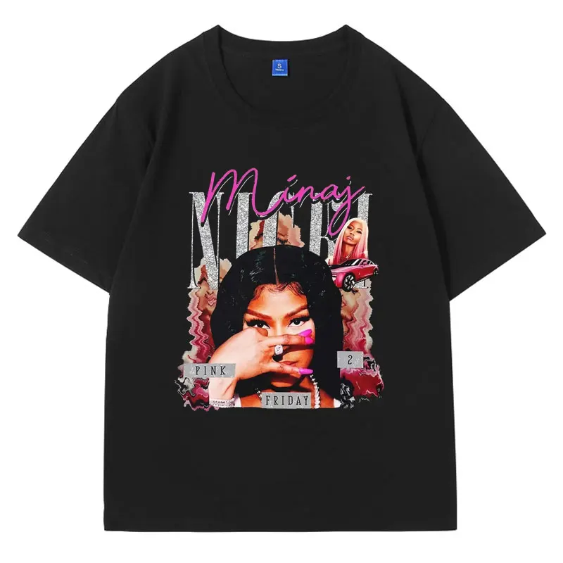 

Rapper Nicki Minaj Pink Friday 2 Album Graphic T-shirt Men's and Women's Clothing Hip Hop Fashion T Shirt Streetwear Cool Tshirt