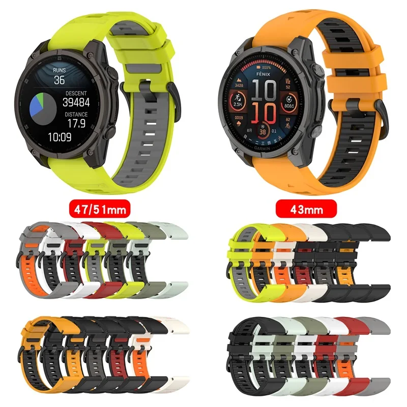 Premium QuickFit Watchbands - Adjustable Straps for Garmin Fenix 8 and Enduro 3 Watches