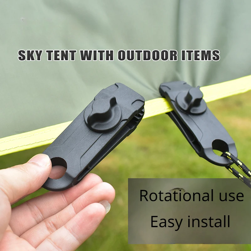 

Tent Shark Clips Outdoor Camping Canopy Hooks Tent Accessories Adjustable Tightness Traceless High Load-bearing Tent Clips