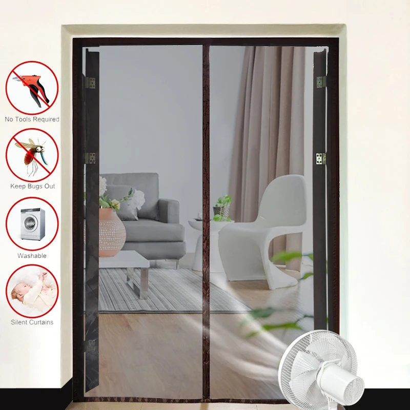 Comprar Mosquiteras magnéticas para puertas, cortina de puerta de malla de  verano, mosquitera de cierre automático, se puede personalizar, pantalla de  puerta magnética