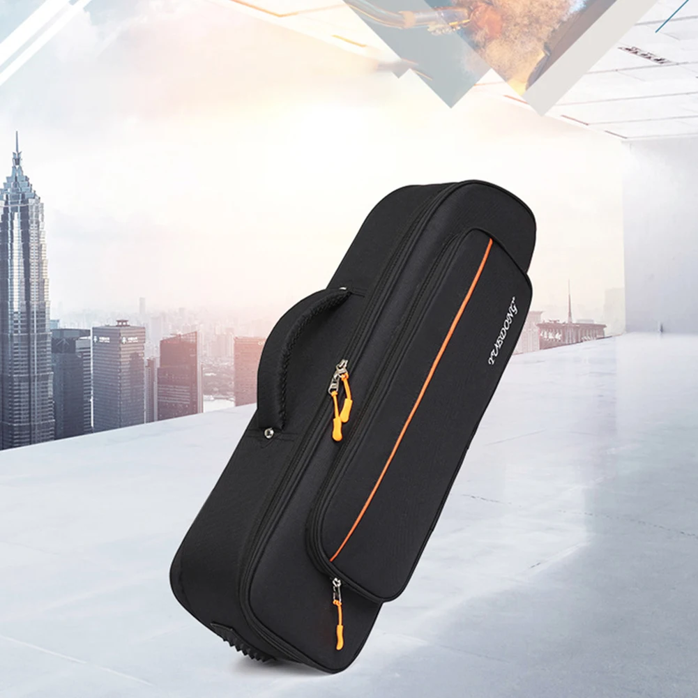 Trumpet Bag Backpack Oxford Cloth Soft Storage Case 22.44 X 6.69 X 5.12inch Trumpet Mouthpiece Trumpet Cleaning Kit Trumpet Silencer