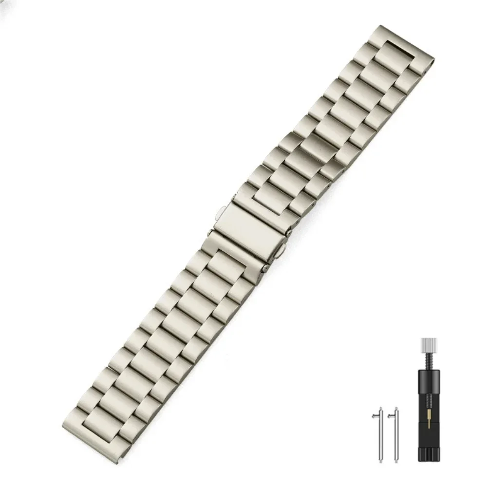 Premium 22mm Stainless Steel Watchband - Metal Strap Bracelet