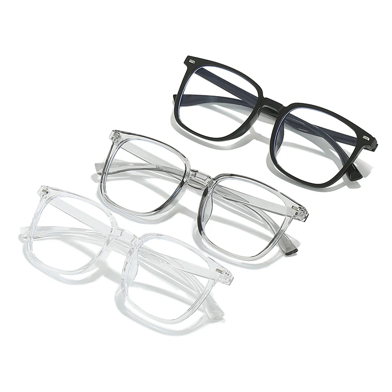 Rivet Frame Square Nearsighted Glasses For Women Men Vintage Anti Blue Rays Student Prescription Spectacles 0 -0.5 -1.0 To -6.0 4