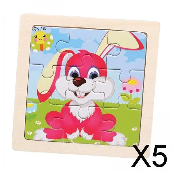 

Пазл с кроликом 5xrabbit, для обучения, пасхальный подарок для малышей