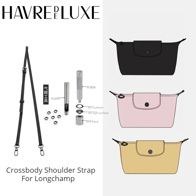 Havredeluxe Borsa Tracolla Per Longchamp Mini Borsa Tracolla Messenger Plain Weave Bag Punzonatura Modifica Accessori