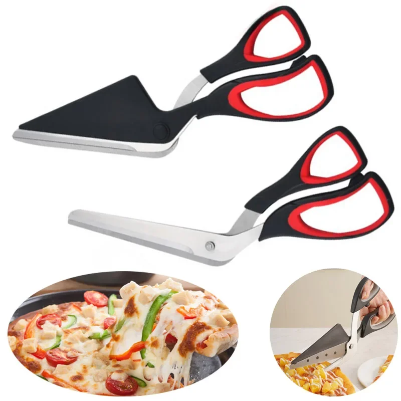 Description Picture 3 of itemProfessional Pizza Scissors Detachable Sharp Stainless Steel Blade Pizza Cutter Scissors Easy Cutting Pizza Spatula Slicer Tools