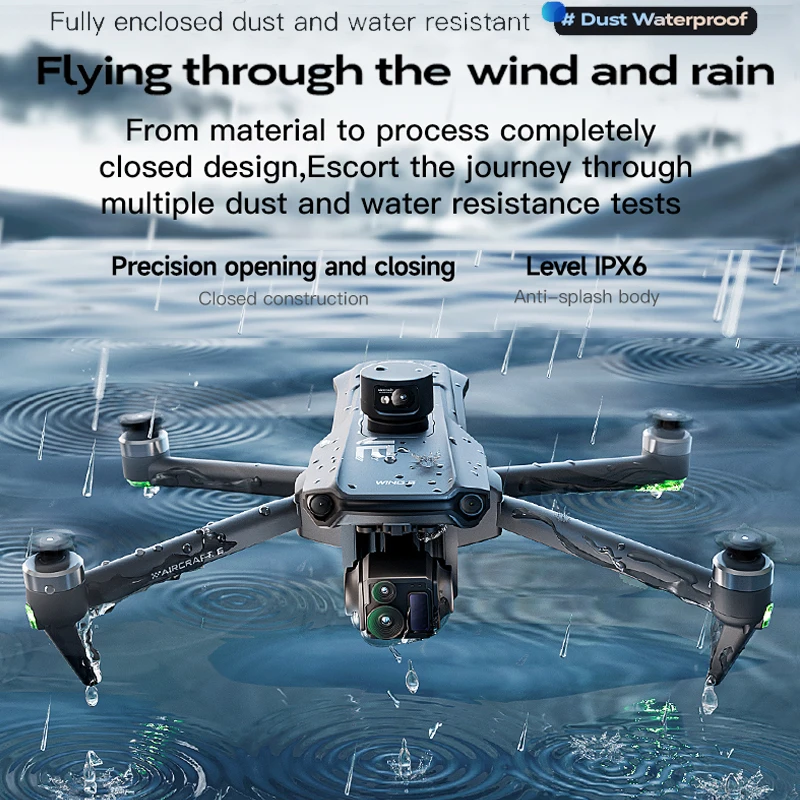 Quadcopter Water Resistant Drone New Wing Drone 8K Camera