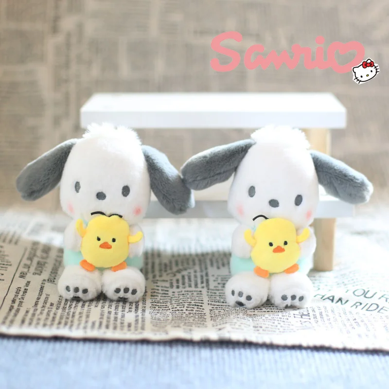 

Брелок для ключей Sanrio, милый мультяшный школьный аксессуар, 15 см, плюшевые игрушки, украшение для куклы, подарок для детей и пар