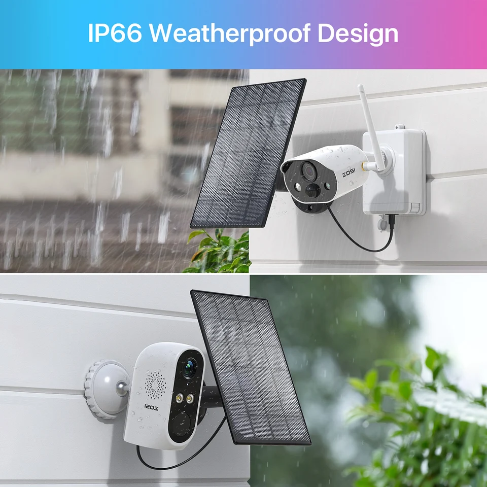 ZOSI Solar Panel Charger for Wireless Security Cameras